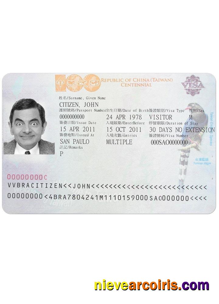 TAIWAN visa